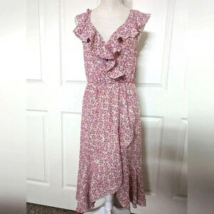 Socialite Floral Hi-low Ruffle Dress